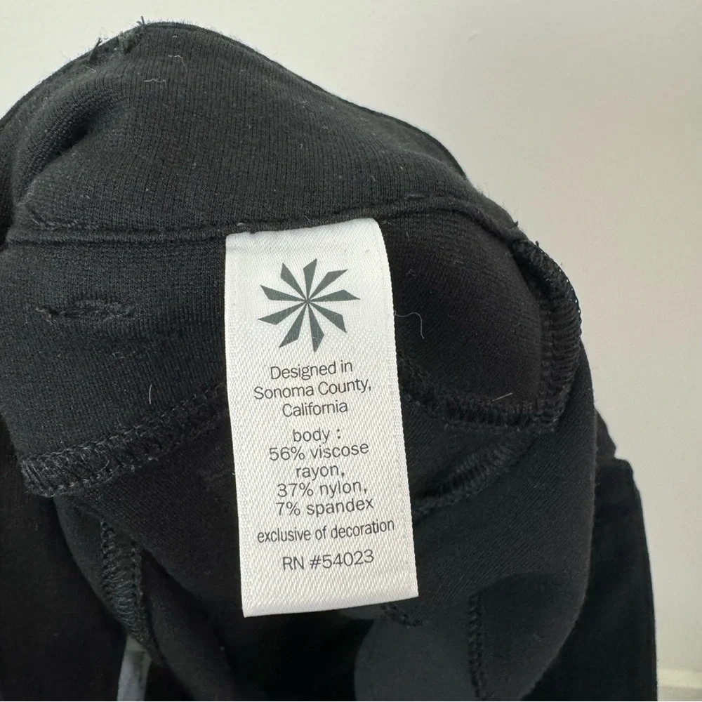 Athleta Black Skinny Ponte Stretch Knit Pants Size 12 - Picture 9 of 10